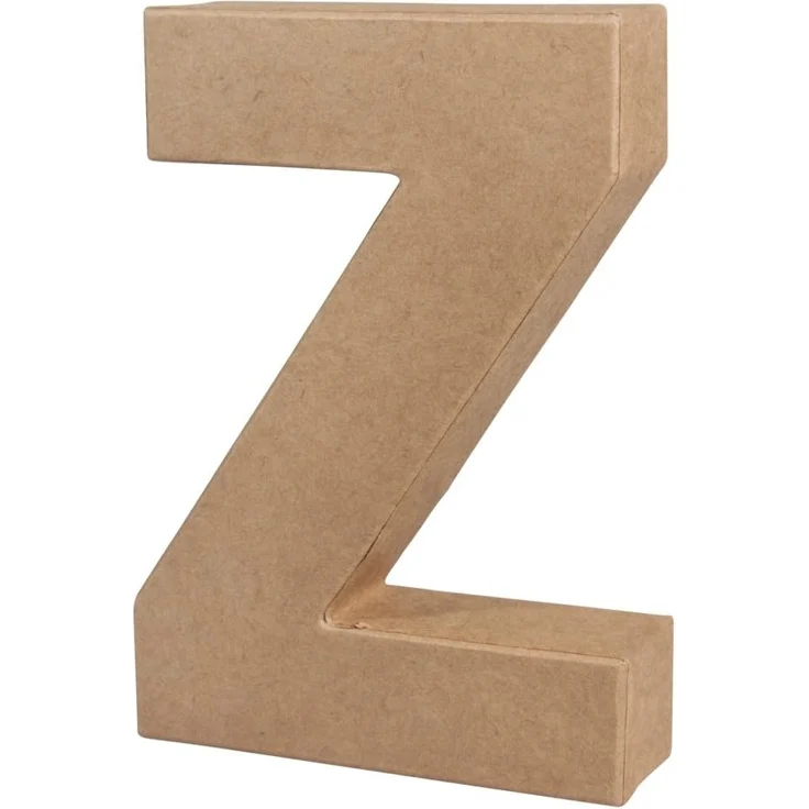 Pappmaché Buchstabe Z FSC Recycled100%, 15x10,5x3cm – Bild 1