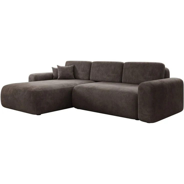 Luxusbetten24 Schlafsofa Designer Ecksofa Lola in Cord, mit Stauraum und Schlaffunktion – Bild 1