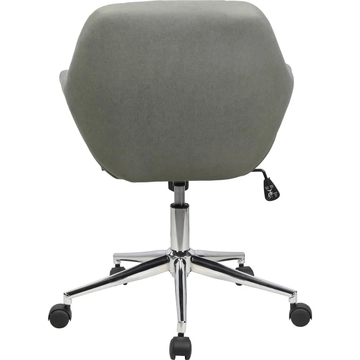 SVITA Schreibtischstuhl LILY, Höhenverstellbar, Bürostuhl mit Rollen, drehbar, Kunstleder, Grau – Bild 6