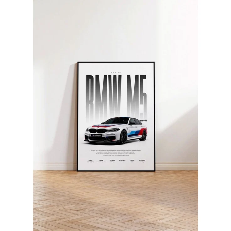 JUSTGOODMOOD Poster Motorsport Limousine Geschenkidee Performance Auto Wandbild Deko Print, (1 St) – Bild 4