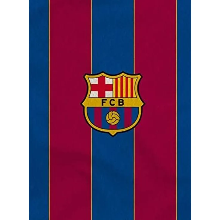 Wohndecke FC Barcelona Fußball Decke 130 x 170 weich und kuschelig Fleecedecke, BERONAGE