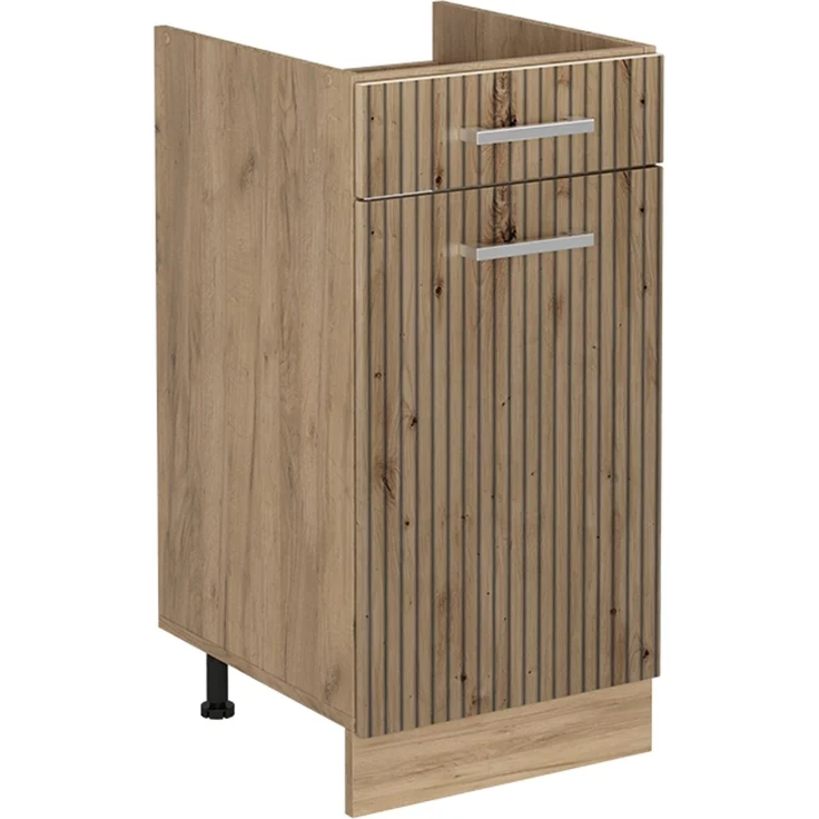 Küchenunterschrank R-Line Artisan-Eiche/Goldkraft Eiche 40 cm ohne Arbeitsplatte Vicco – Bild 1