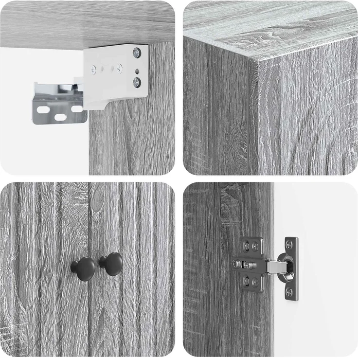 vidaXL Schrankset 2 pcs 66 x 34,5 x 95 cm Holzwerkstoff 3416436 – Bild 7