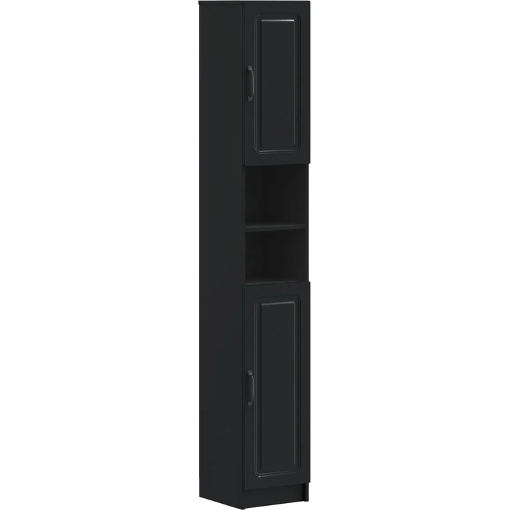 vidaXL 4-teiliges Badezimmer-Schrank-Set UTRECHT Schwarz Holzwerkstoff 3417973 – Bild 5