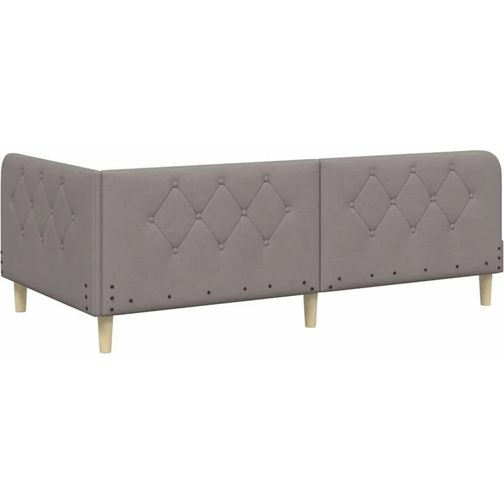 vidaXL Eckbettgestell Taupe 90 x 200 cm Stoff 3394122 – Bild 8