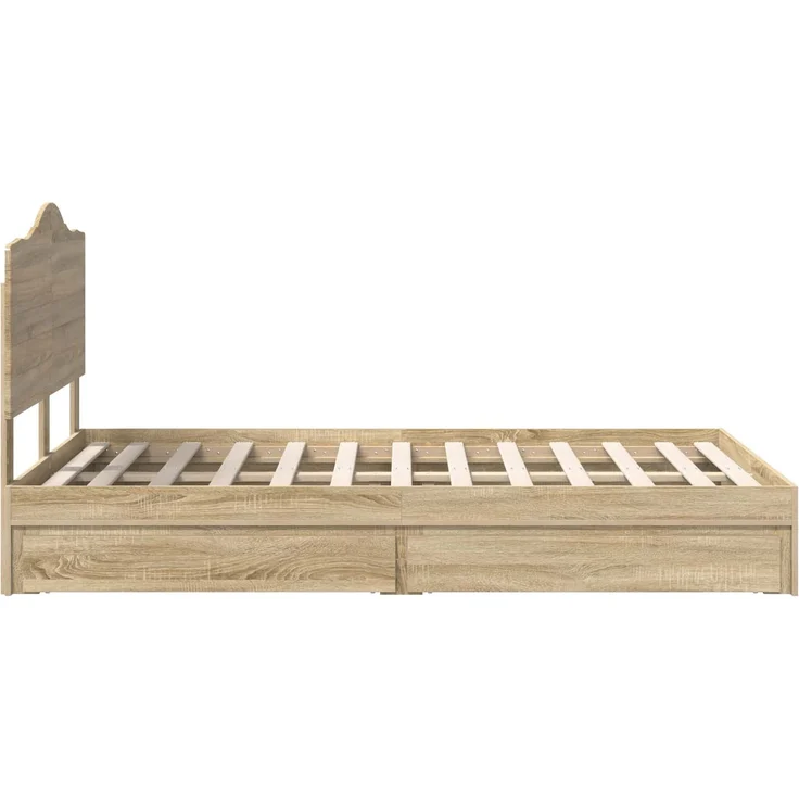 vidaXL Aufbewahrungsbett Sonoma-Eiche 120 x 200 cm Holzwerkstoff 3413522 – Bild 8