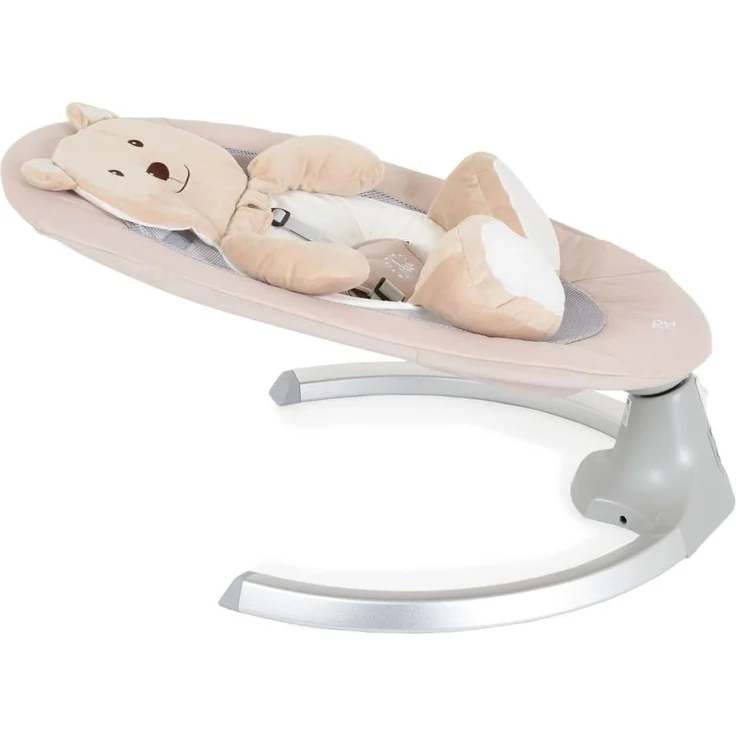 Moni Babywippe elektrische Ari Bär Melodien, Fernbedienung, Teddy-Bär Pad, Timer beige – Bild 6