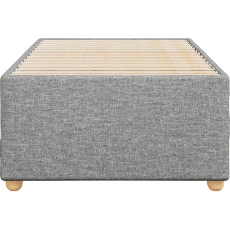 vidaXL Bettgestell ohne Matratze Hellgrau 80x200 cm Stoff 3284687 – Bild 4