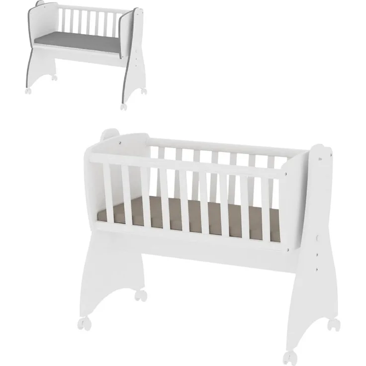 Lorelli 'First Dreams' Babywiege, weiß, 4 Räder mit Bremsfunktion, umbaubar