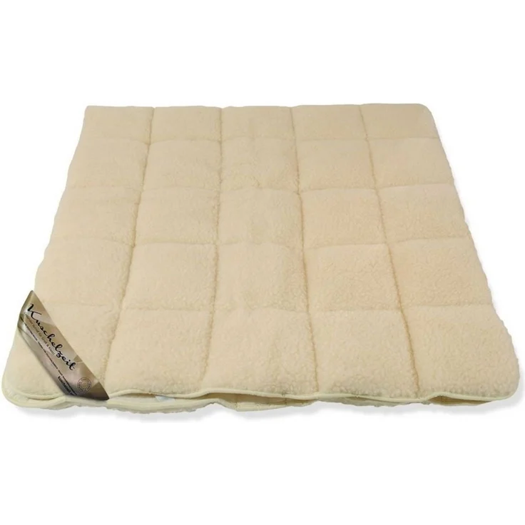 Meivita, Topper bauschiges Lammflor Unterbett mit 4 Eckgummis, 3 cm hoch, Merino Schafschurwollvlies, Matratzenauflage Hergestellt in Deutschland – Bild 1
