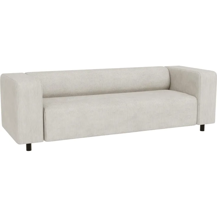 S-Style Möbel 3-Sitzer Sofa Gustav aus Cord-Stoff mit bequemem Sitz, mit Wellenfederung