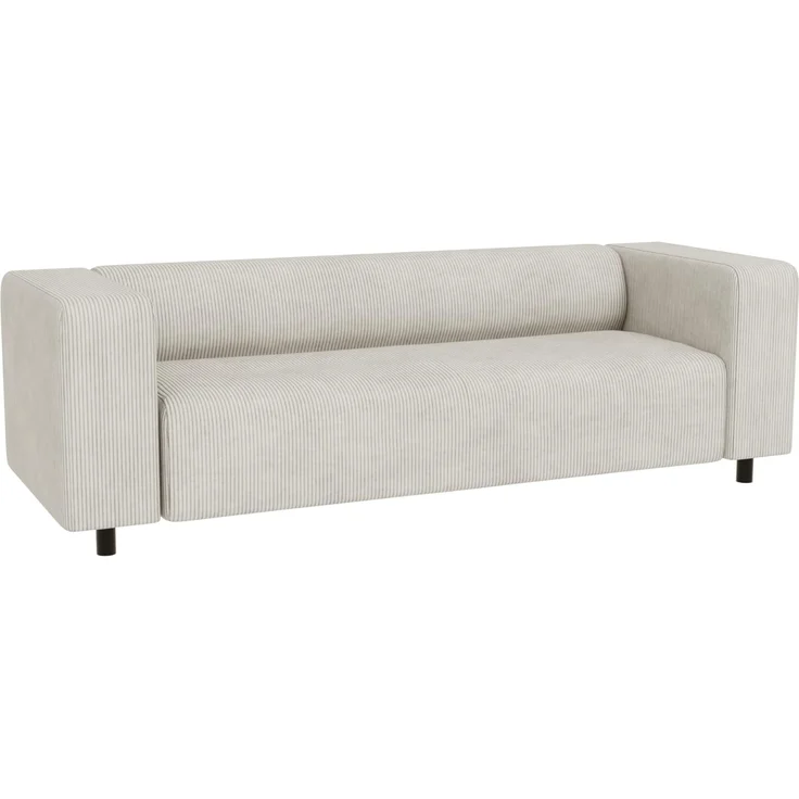 S-Style Möbel 3-Sitzer Sofa Gustav aus Cord-Stoff mit bequemem Sitz, mit Wellenfederung