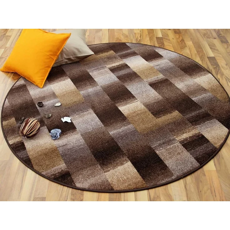 Snapstyle Designteppich Designer Velour Teppich Mystic Karo Rund, Rund, Höhe: 6 mm – Bild 1