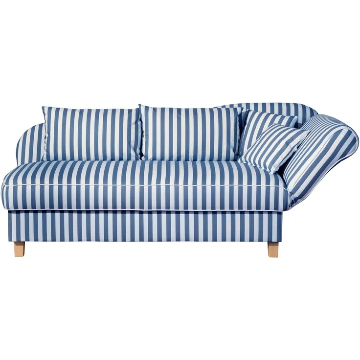 Max Winzer Recamiere mit Armteil rechts klappbar 'Selma', Flachgewebe blau, 82 cm x 88 cm x 190 cm – Bild 2