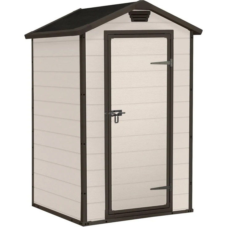 Dmora Gartenhaus Cranbrook, Gartenhütte, Gartenhaus, Werkzeugschuppen, 129x103 h196 cm, Beige – Bild 1