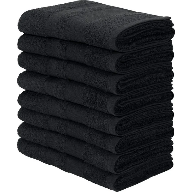 OTTO home Handtücher Vanessa, als Set und Serie erhältlich, 8 Handtücher, 50x100cm, Walkfrottee (Set, 8-St), Handtücher mit Bordüre, 100% Baumwolle, einfarbig, weich – Bild 1