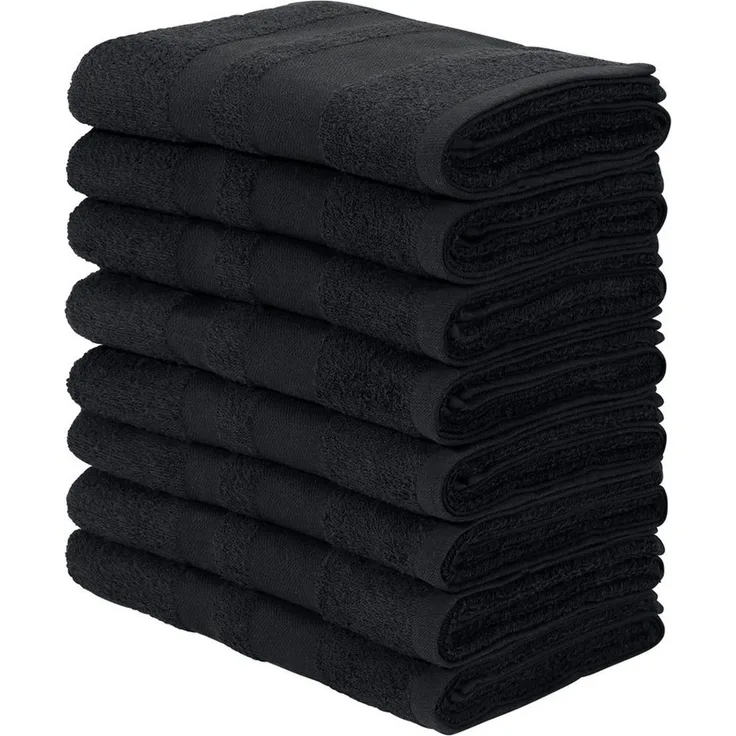 OTTO home Handtücher Vanessa, als Set und Serie erhältlich, 8 Handtücher, 50x100cm, Walkfrottee (Set, 8-St), Handtücher mit Bordüre, 100% Baumwolle, einfarbig, weich