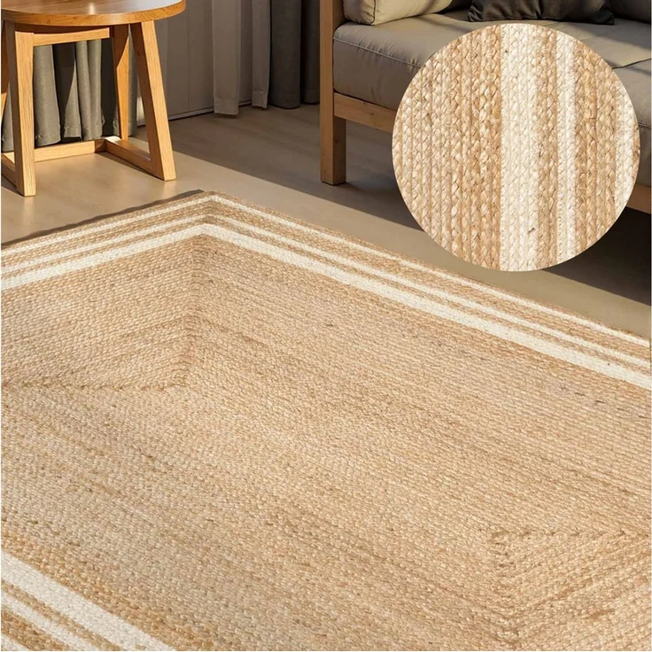 HANSE Home Teppich Looma Juteteppich, rechteckig, Höhe: 7 mm, Handgewebt, Jute Naturteppich, Boho, Wohnzimmer, Schlafzimmer – Bild 1
