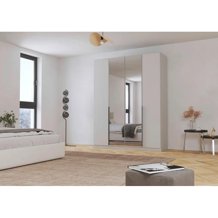OTTO home Kleiderschrank Schrank Schlafzimmer Garderobe Stauraum AGORDO Front Dekor/Hochglanz (in zwei Griff-Farben, Breiten 91-405 cm) durchdachte Innenausstattung, in 8 Breiten und 2 Höhen MADE IN GERMANY – Bild 2
