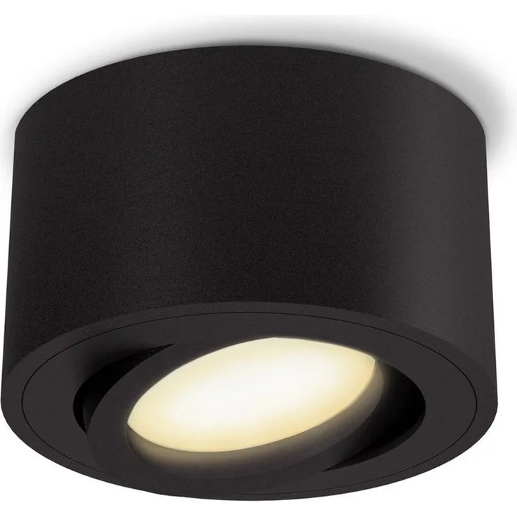 SSC-LUXon LED Aufbaustrahler CELI-1BM LED Aufbauspot schwarz 6W dimmbar warm neutral kalt Spot, Tageslichtweiß, Warmweiß, Neutralweiß