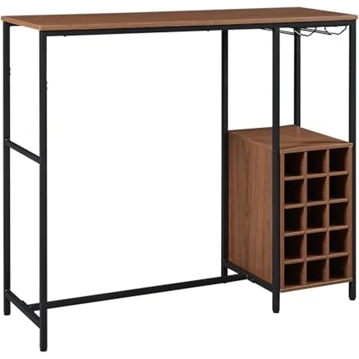 Bartisch Trøndelag 120x40x105 cm mit Weinregal für 15 Flaschen [en. casa] – Bild 4