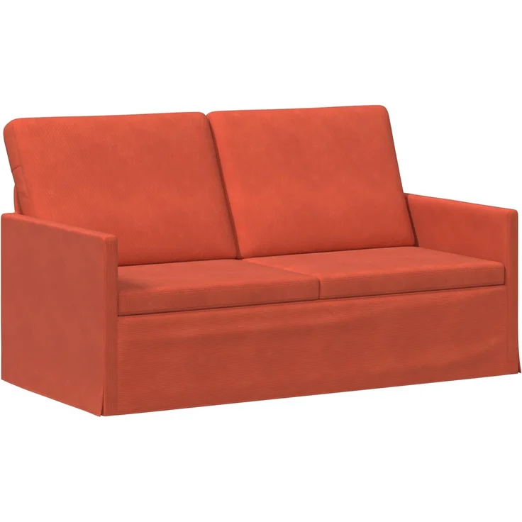 vidaXL 2-Sitzer Sofa Rot-Orange 150 x 81 x 82 cm Cordstoff 42041105 – Bild 1