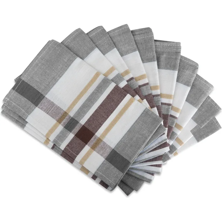 Aspero Geschirrtuch 10 Geschirrtücher Toffee Stripe, (10er Pack)