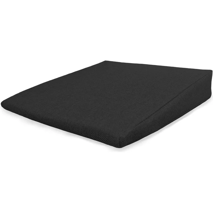 POKAR Keilkissen Stuhl Sitzkeil Ergonomisches Sitzkeilkissen Bürostuhl Kissen Orthopädisch Keilkissen Autositz Schaumstoff, Schwarz, 38 x 38 x 8/2 cm – Bild 2