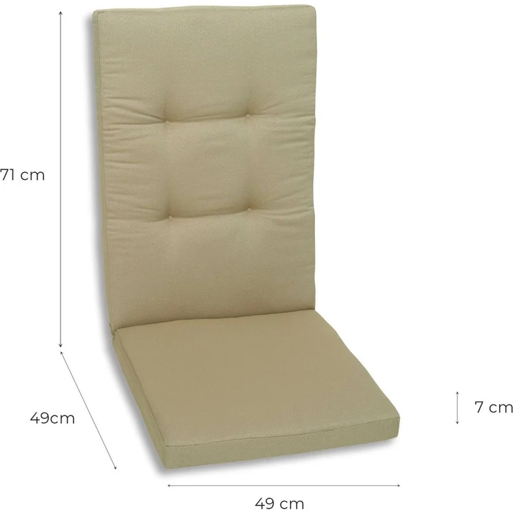 GO-DE Hochlehnerauflage, (Set, 2 St), wasserabweisend – Bild 3