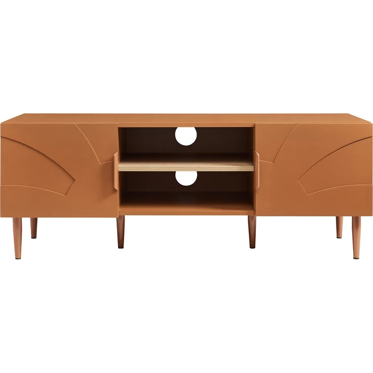 Fernsehtisch Starvili mit 2 Türen 120x40x45 cm Rostfarben [en. casa] – Bild 5