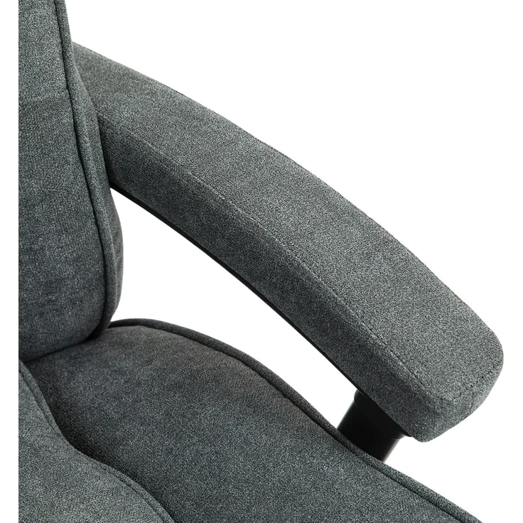 HOMCOM Bürostuhl Ergonomisch Schreibtischstuhl mit Wippfunktion, Leinenoptik (Computerstuhl, 1 St), bis 200 kg belastbat, für Home-Office, Grau – Bild 9