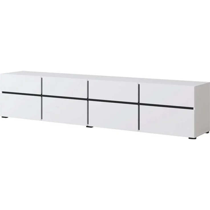 INOSIGN Lowboard Cross, moderne grifflose TV-Kommode,4 Klappen/4 Schubkästen, Breite 225 cm, TV-Schrank mit viel Stauraum, TV-Board – Bild 4