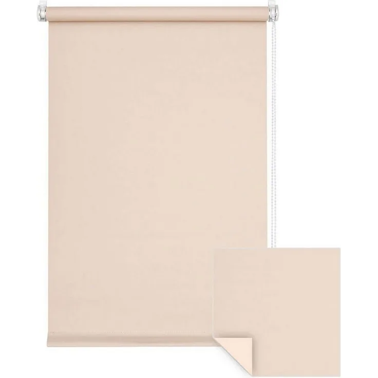 Verdunklungsrollo Klemmfix Verdunkelungsrollo 50x150 cm beige [Stoffbreite: 47cm], Victoria M, blickdicht, ohne Bohren, freihängend, Klemmfix, mit Kindersicherung, für Fenster und Türen, Sonnenschutz Sichtschutz