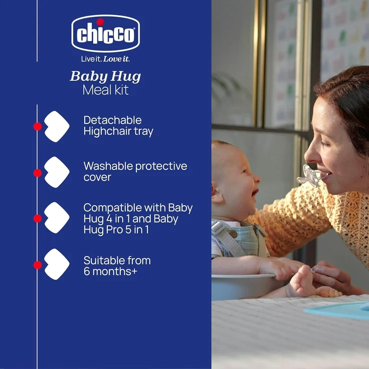 Chicco Mahlzeitenset für Baby Hug 4 in 1 (Hochstuhlschale + Frottierbezug) – Bild 2
