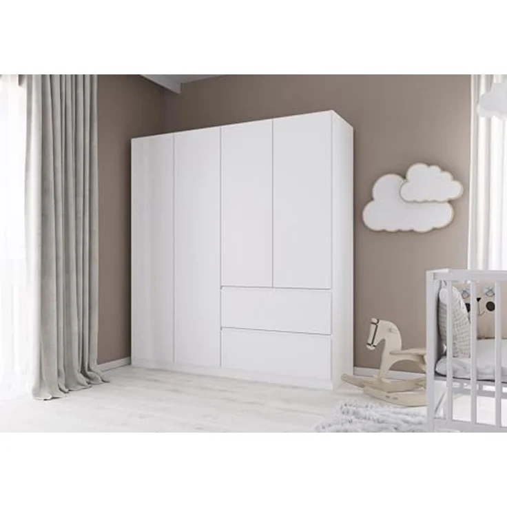 rauch Drehtürenschrank Kleiderschrank Schrank Garderobe COSTA in den Breiten 91/136/181 cm (in 3 Ausstattungen BASIC/CLASSIC/PREMIUM) viel Platz, grifflose Front und Push-to-Open Funktion MADE IN GERMANY – Bild 2