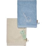 Sterntaler Waschlappen – Rexi Dino – 2er-Set Blau