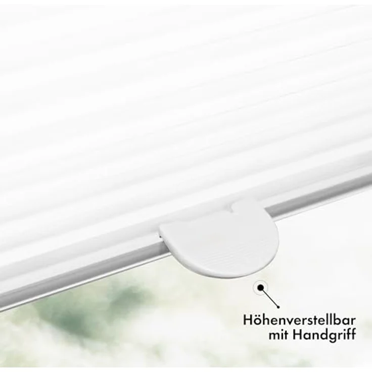 Sonello Plissee Klemmfix ohne Bohren 60cm x 220cm Weiß Faltrollo Plisseerollo Jalousie für Tür & Fenster Blickdicht Sichtschutz Sonnenschutz Fertifplissee Rollo – Bild 6