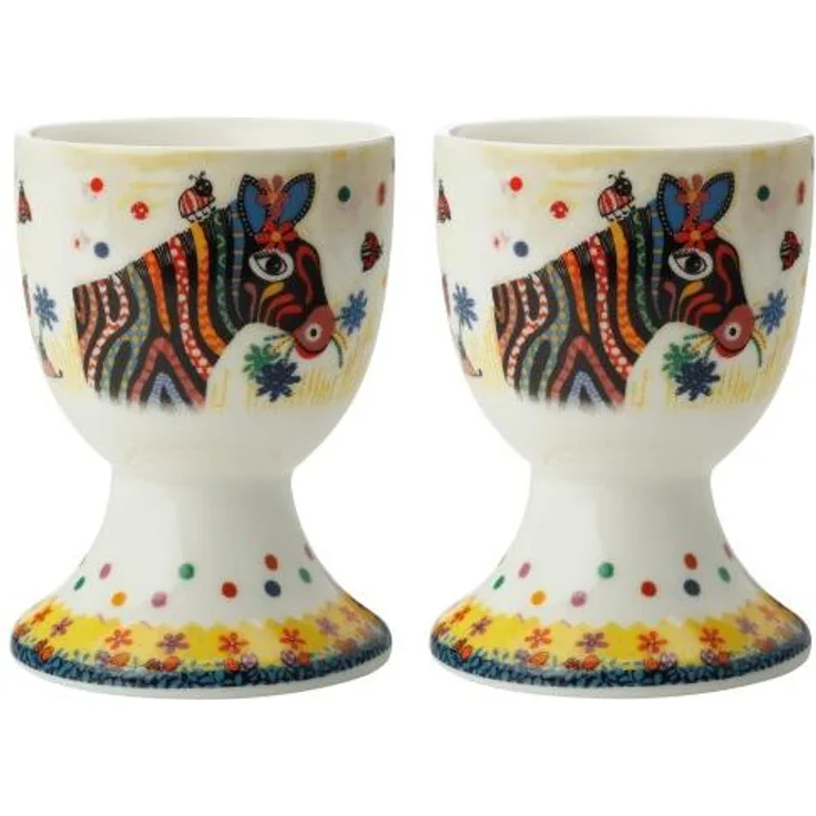 Maxwell & Williams Smile Style Eierbecher 2er-Set Stripes, Geschenkbox, Porzellan, DX0467
