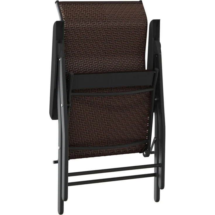 vidaXL Gartenstühle 8 Stk. Klappbar Braun Poly Rattan 3270611 – Bild 5