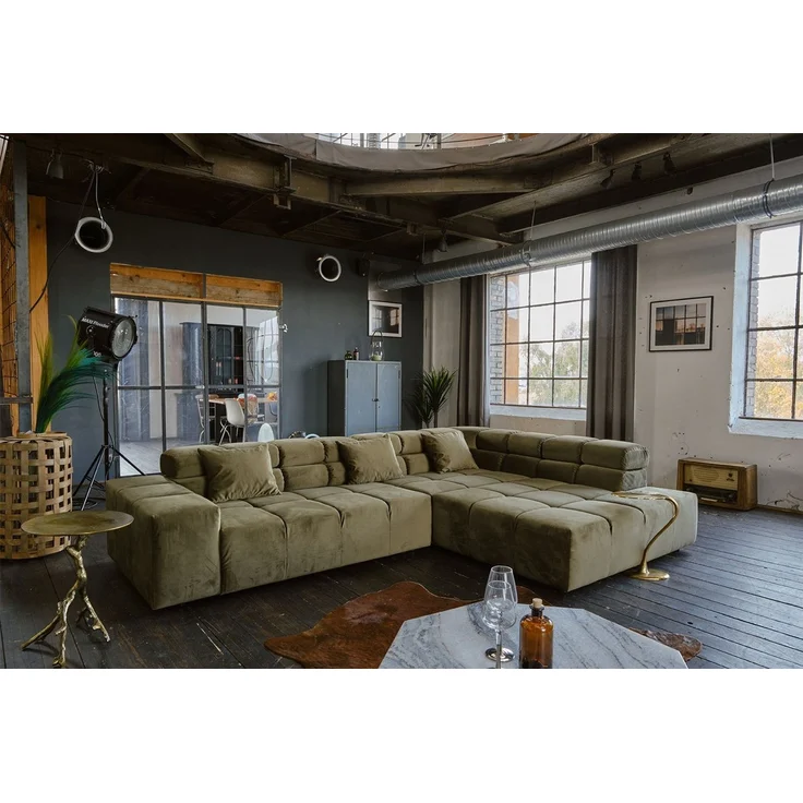 KAWOLA Ecksofa NEVADA, Sofa Velvet, versch. Ausführungen und versch. Farben – Bild 3