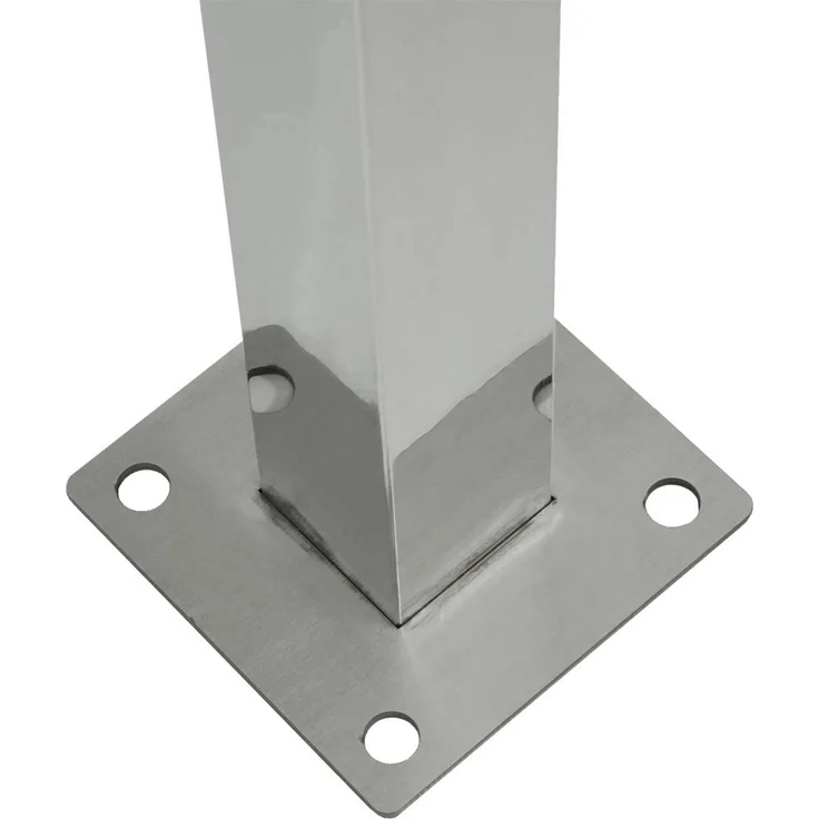 Mülltonnen-Zaun HWC-J55, Mülltonnenverkleidung Mülltonnenaufbewahrung, 150x165x85cm Metall ~ Edelstahl – Bild 5