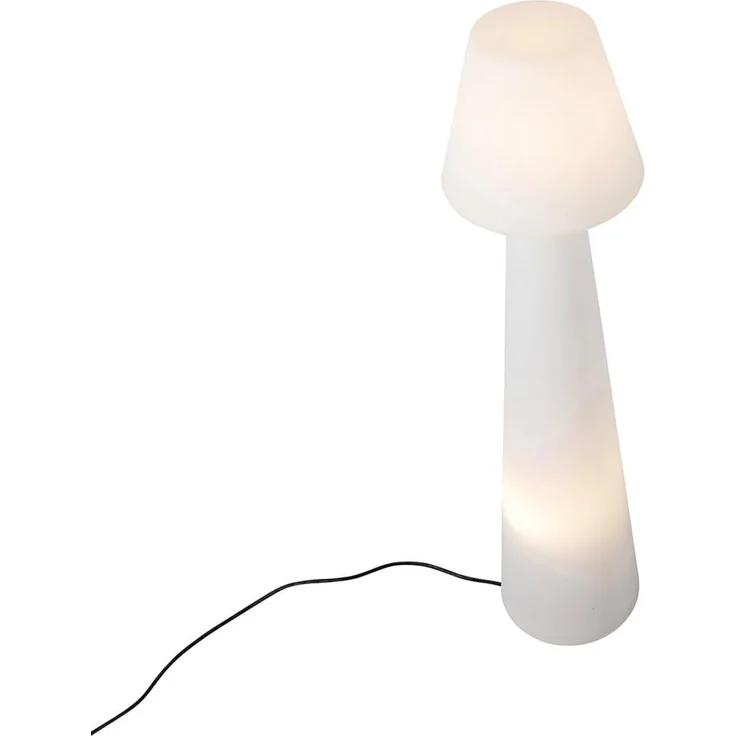 Qazqa Außen-Stehlampe Katrijn, ohne Leuchtmittel, E27, Weiß, Modern, Kunststoff, 2-flammig – Bild 9