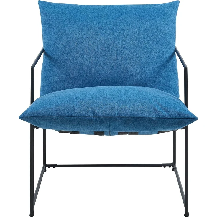 Sessel Utsjoki 90x61x70 cm Schwarz/Blau [en. casa] – Bild 6