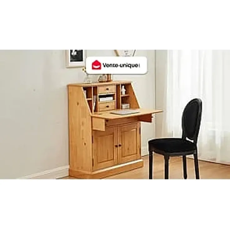 Vente-unique - Sekretär - MDF & Kiefernholz - Eichefarben - CLEORE – Bild 2