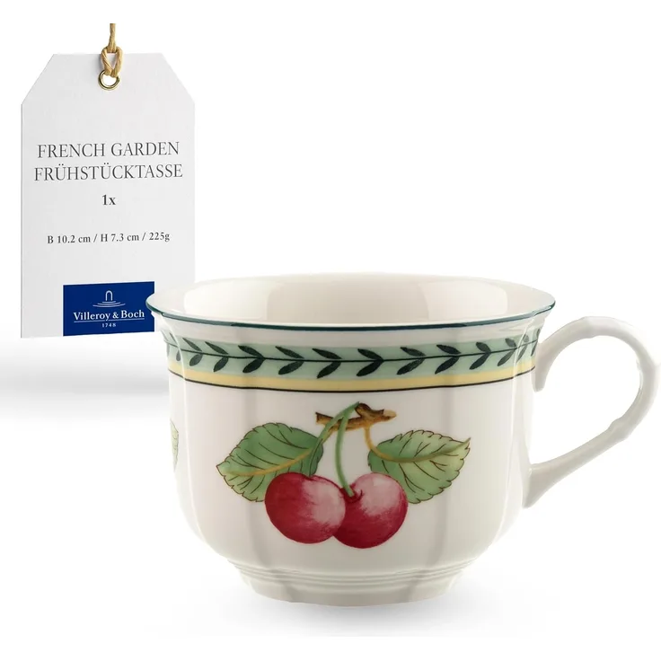 Frühstücksobertasse French Garden Fleurence Villeroy und Boch Kaffeetasse - Mikrowelle geeignet, Spülmaschinenfest