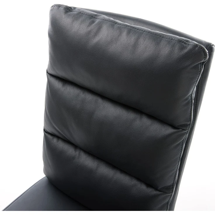 Freischwinger Pela-Flex Echt-Leder Schwarz Freischwinger flach Graphit Taschenfederkern – Bild 4