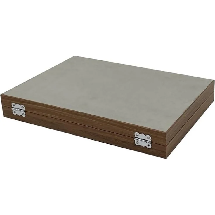 mixed24 Schmuckkasten Holz Ringlade Ringe Ringbox Ringkoffer Schmucklade Schmuckkoffer, Deckel aus Echtglas Aufbewahrungsbox Ringdisplay Schmuckbox – Bild 5