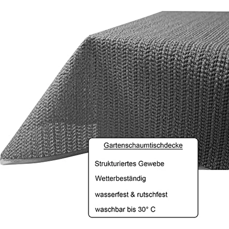 Haus und Deko Tischdecke Garten Tischdecke Outdoor PVC rechteckig Terrasse Balkon rutschfest (1-tlg) – Bild 2
