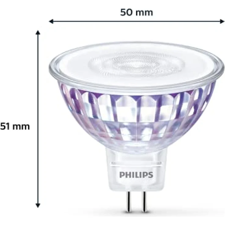 Philips GU5.3 LED Reflektorlampe, dimmbar, 5W / 35W, Warm Glow, 345 lm, EEK: G – Bild 3