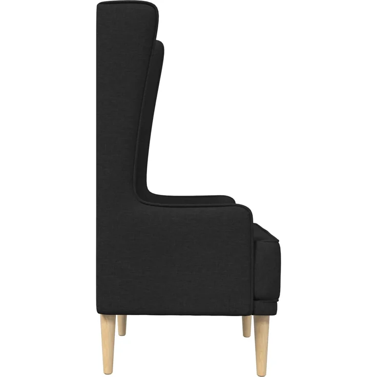 vidaXL Hochlehner Schwarz Stoff 42042481 – Bild 4